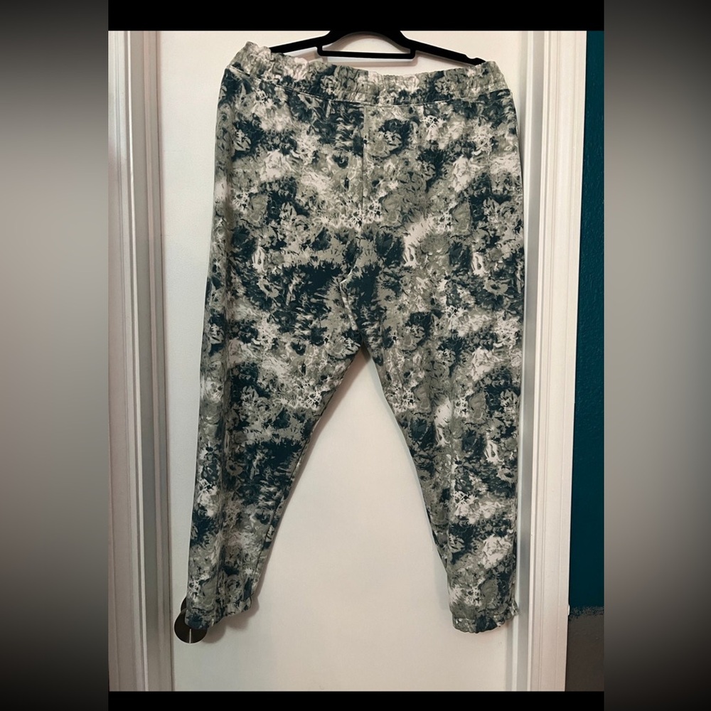 Under Armour Rival Terry Print Jogger Womens XL Elastic Waist Pull-on Green - Picture 2 of 5